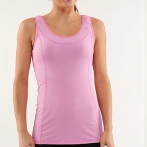 Lululemon Run: Stay On Course Tank
Paris Pink White Microstripe ptp: 30 “